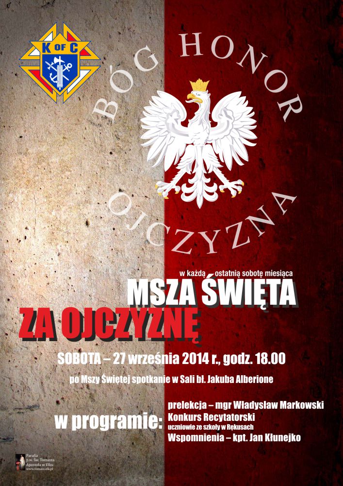 PLAKAT A2 MSZA ŚWIĘTA ZA OJCZYZNĘ wrzesień 2014 net