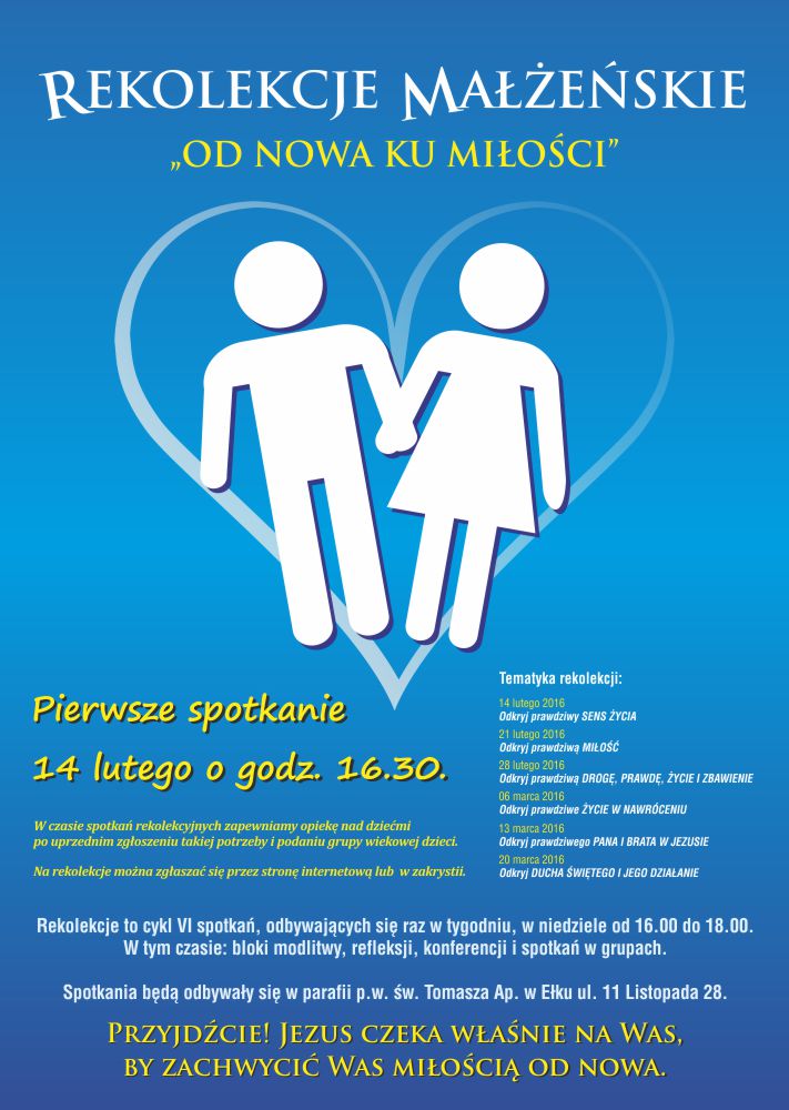 Plakat A3 Rekolekcje Małżeńskie