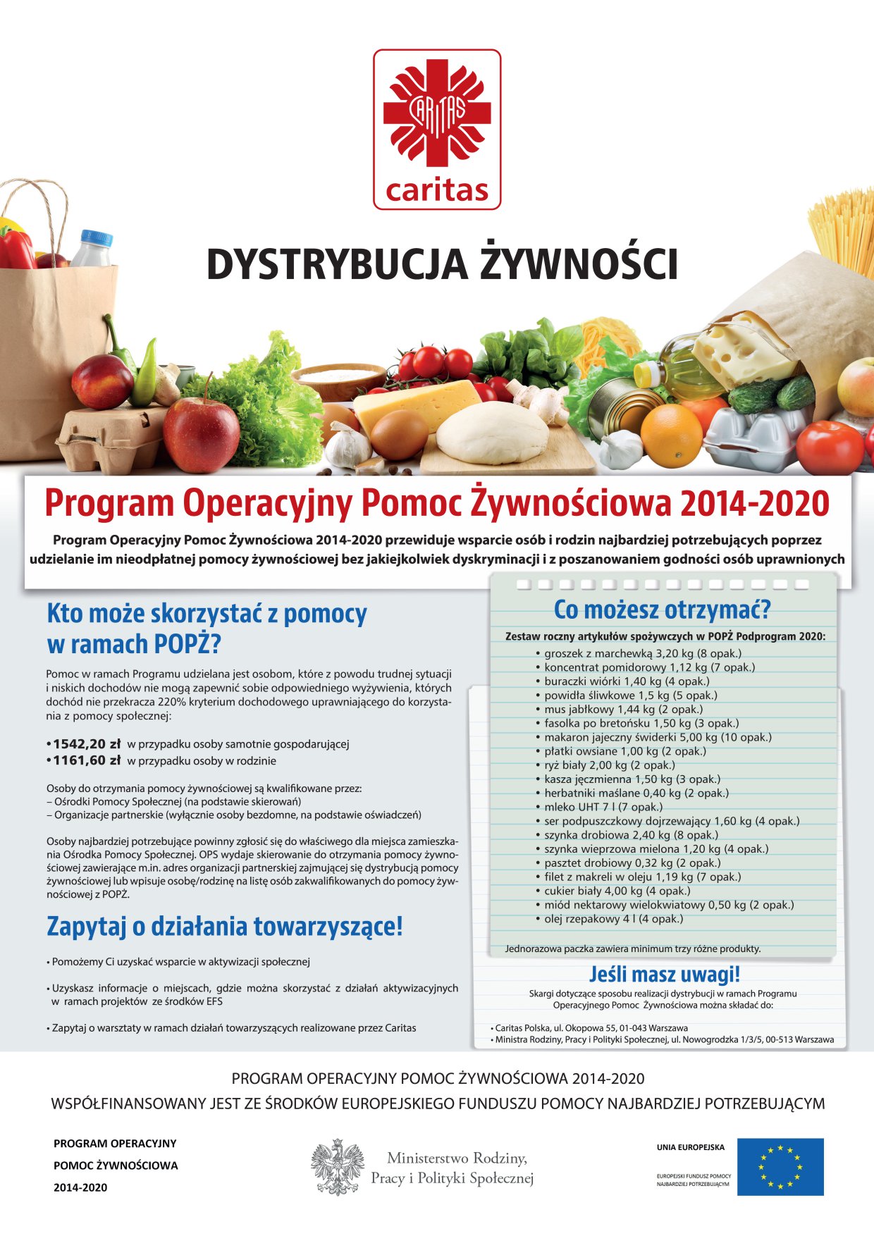 2014 2020 A2 plakat Pomoc żywnościowa